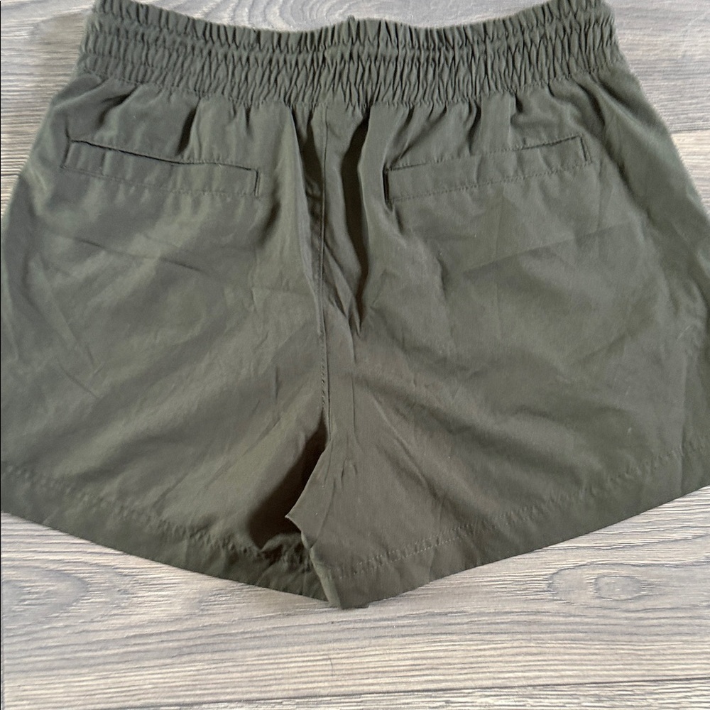 Olive Green Women's Athletic Shorts - Picture 6 of 9